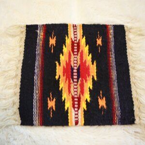 Vintage Acrylic Wool Blend Woven Table Top Southwestern Print Deco Placemat
